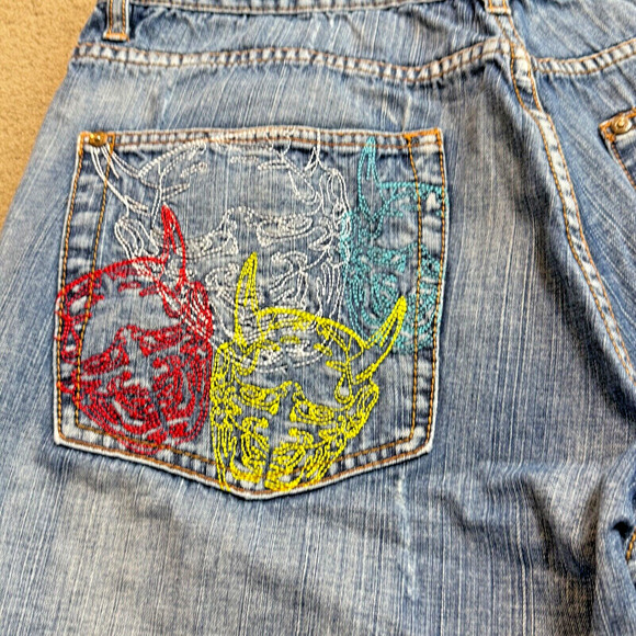 Vintage Request Shorts Mens Jorts Embroidered Y2K Hip Hop Size 36x15 Coogi Style - Picture 8 of 10